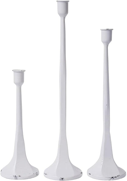 SEINHIJO Iron Taper Candle Holder Set of 3 - Decorative Tall Candle Stand, Candlestick Holder for Wedding, Dining Table, Party Decoration