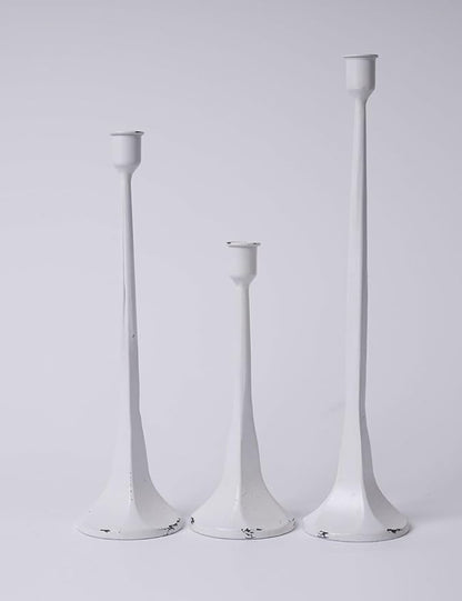 SEINHIJO Iron Taper Candle Holder Set of 3 - Decorative Tall Candle Stand, Candlestick Holder for Wedding, Dining Table, Party Decoration
