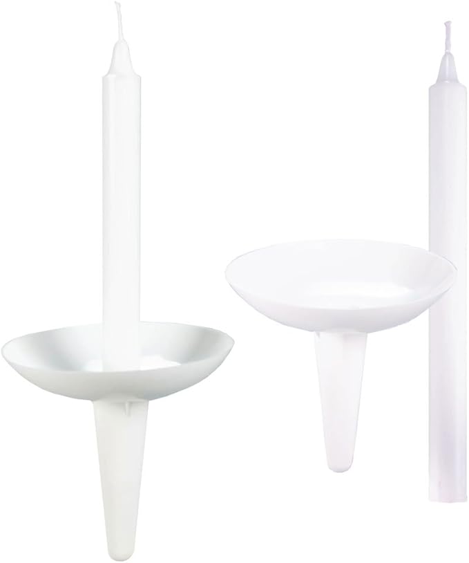 Concordia Supply Plastic Holder Candle Drip Protectors - 5.75" x 1/2" Candles - Set of 100