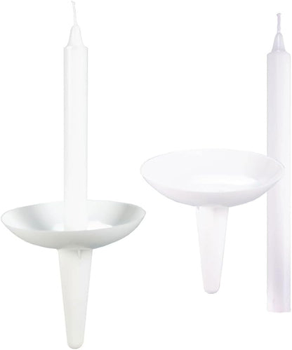 Concordia Supply Plastic Holder Candle Drip Protectors - 5.75" x 1/2" Candles - Set of 100