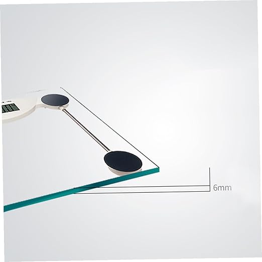Transparent LCD Digital Bathroom Scale High-Accuracy Body Weight Scale with Resolution for Home Use with Overload and Battery Level Indication