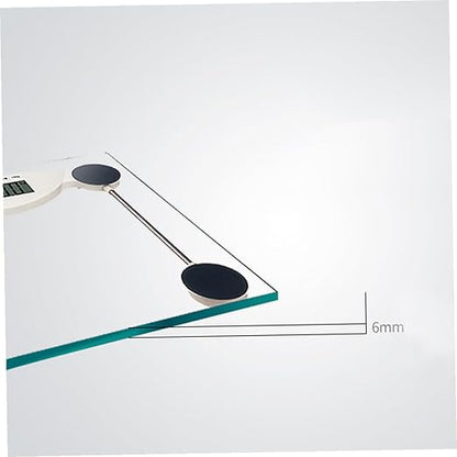 Transparent LCD Digital Bathroom Scale High-Accuracy Body Weight Scale with Resolution for Home Use with Overload and Battery Level Indication