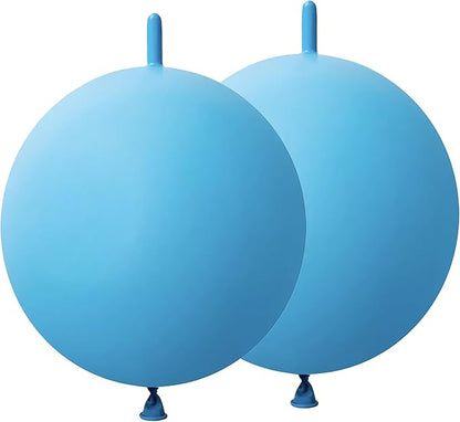 Light Blue Link Balloons 10 Inch 120 Pcs Latex Linking Balloons for Birthday Wedding Party Festival Decorations