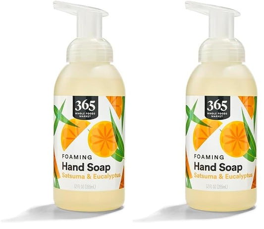 365 by Whole Foods Market, Hand Soap Foaming Satsuma Eucalyptus, 12 Fl Oz (Pack of 2)