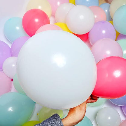 200 Pcs Pastel Balloons 10 Inch and 5 Inch Assorted Macaron Candy Colored Latex Balloons Pastel Rainbow Balloons Different Sizes 12 Kinds Colors Party Balloons