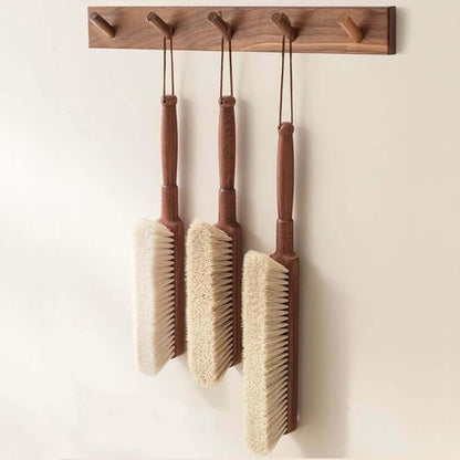 Hand Broom Brush, Hand Broom, Beech Wood Handle Horse Hair Brushs, 13.4 Inch Long Dust Brush, for Suits, Counters, Beds, Clothes, Furniture, Fireplace, Pet Hair, Bench, Car, Woodworking Cleaning