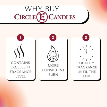 Circle E Candles, Leather Scent, Extra Small Size Travel Tin Candle, 4oz, 1 Wick