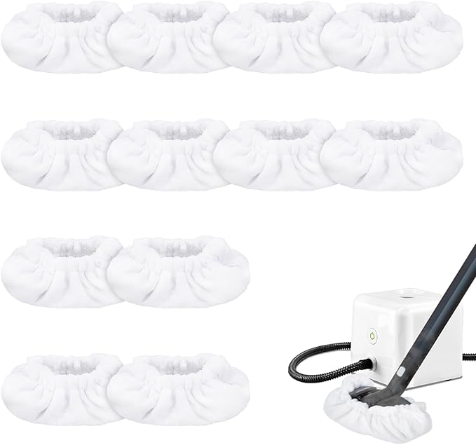 Steam Mop Pads Fit for Dupray Neat Steam Cleaner - Large Bonnets (Rectangle) Neat Washable and Reusable Microfiber Pads - Accessories for Neat Steam Cleaner (12 Pack)
