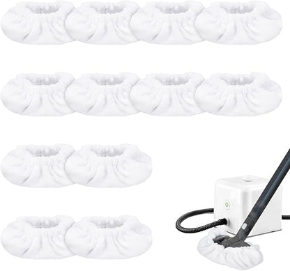 Steam Mop Pads Fit for Dupray Neat Steam Cleaner - Large Bonnets (Rectangle) Neat Washable and Reusable Microfiber Pads - Accessories for Neat Steam Cleaner (12 Pack)