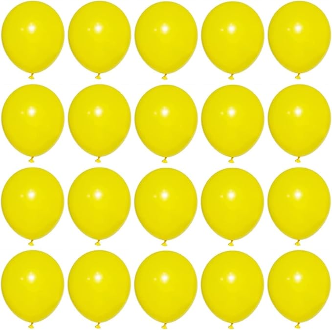 GaesQae Yellow Balloons,12 Inches Yellow Balloons,100pcs Latex Balloons for Birthday Wedding Party Baby Shower Decoration Engagement Party Decorations