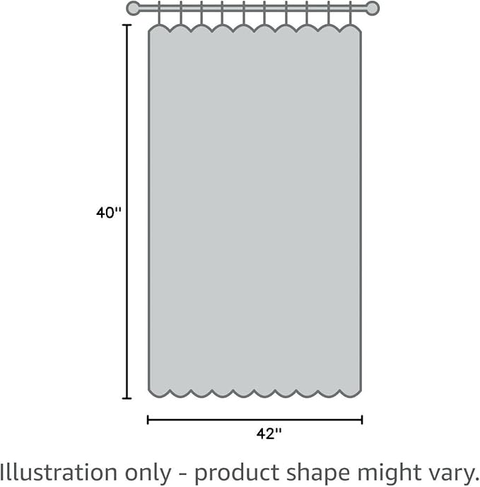 YoungsTex 40 Inches Long Short White Linen Curtains for Kitchen Cafe Window, Semi Sheer Drapes with Bronze Grommet Light Filtering for Bedroom Bathroom, 2 Panels, 42 X 40 Inch