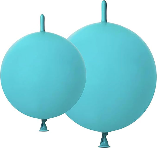 Teal Blue Link Balloons 6 Inch 12 Inch 120 Pcs Latex Linking Balloons for Birthday Wedding Party Festival Decorations