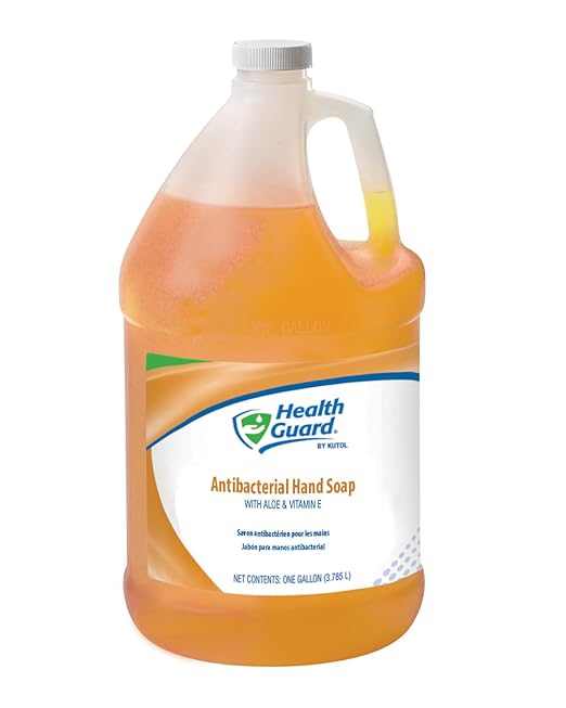 Health Guard 21513 Antibacterial Hand Soap, 1 Gallon Pour Top Bottle, Amber with Citrus Spice Scent (Case of 2)