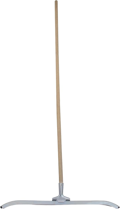 MARSHALLTOWN Asphalt Squeegee, 24 Inch Neoprene Curved Blade, 60 Inch Wood Handle, Spread Sealer Over Asphalt, Reversible, RED700247