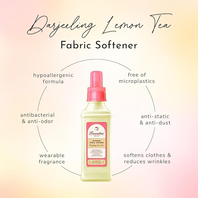 Laundry Softener Darjeeling Lemon Tea, 2pk - Fabric Softener Liquid - Eco-Friendly & Plant-Based Softener - Household Laundry Scent Boosters - Laundry Fabric Softener - Fabric Scent Softener