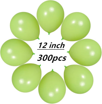 300 Pack Lime Green Balloons 12 inch Green Latex Party Balloon Bulk for Various Party Events Decorations