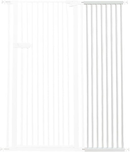 Lumizone Extra Tall Cat Gate Extension Kit 55.12" High Pressure Mounted 2025 New 16.73" Extra Wide 1.37" Gap No Drilling Tall Pet Gate for Dogs (White, 55.12" H x 16.73" W, Extension)
