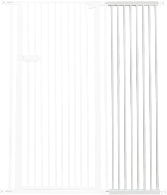 Lumizone Extra Tall Cat Gate Extension Kit 55.12" High Pressure Mounted 2025 New 16.73" Extra Wide 1.37" Gap No Drilling Tall Pet Gate for Dogs (White, 55.12" H x 16.73" W, Extension)