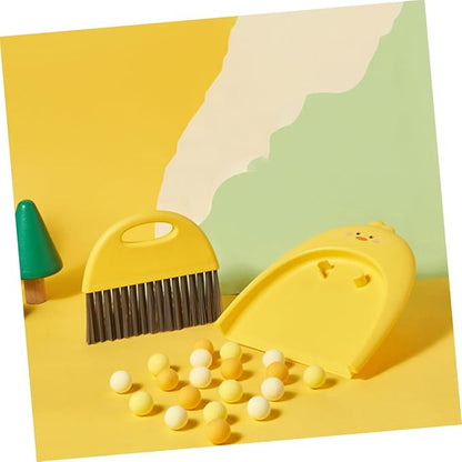 FAVOMOTO Mini Cartoon Animal Broom with Portable Dustpan Soft Wear-Resistant Brush for Desktop Cleaning Lightweight Tabletop Sweeper for Home Office Car Detailing Dormitory Use