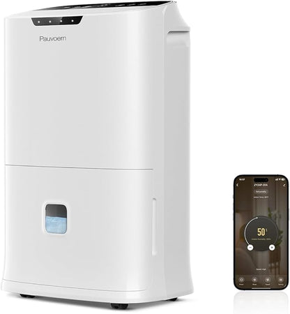 5000 Sq.Ft Energy Star 2024 Dehumidifier, Max 90 Pint Smart Wifi Humidity Control Dehumidifier for Home, Basement, Large Rooms, 1.45 Gallon, 3 Modes, Auto Defrost, 24H Timer, Child Lock