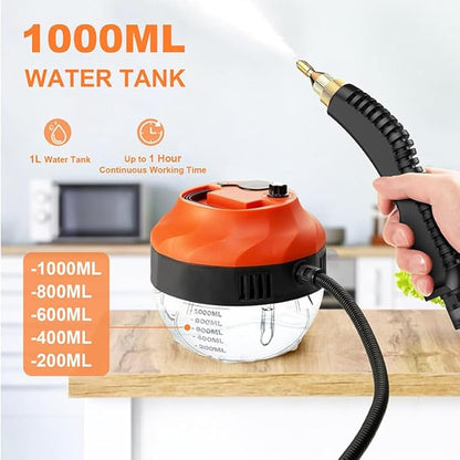 Steam Cleaner Handheld for Home, 3800W Portable High Temperature Steam Cleaner, 15s Heat Up, 1L Tank, High Heat Steamer for Car, Floors, Couches, Grout, Dirt, and Grease