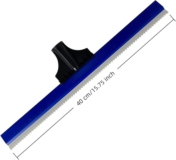 16in Epoxy Squeegee, Teeth Notched Squeegee for Self Leveling Cement Urethane Epoxy Floor Wall Spreader, Lightweight Professional Epoxy Tool for Garage Floors Driveways Walls