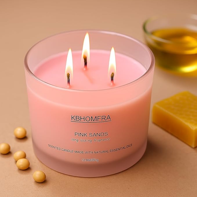 Soy Wax Scented Candle Grapefruit Cedar Aromatic & Fragrant 12.4oz Large Capacity, Luxury Gift Candle,up to 70 Hours of Burn Time for Home & Bathroom Decor Relaxation Ambience