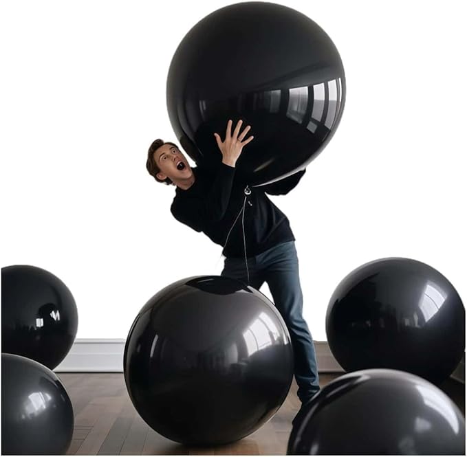 35 Pack Black Balloons 36 Inch Black Latex Party Large Balloon Bulk for Various Party Events Decorations