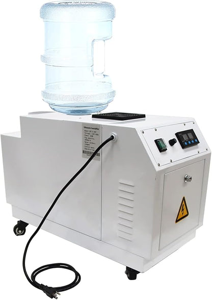 TECHTONGDA Commercial Ultrasonic Humidifier 3KG/h Portable Cool Mist Maker for Large Room Greenhouse Facility WarehouseUp to 200-500 Square Feet with Water Barrel Hole