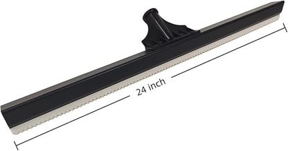 24in Epoxy Squeegee, Teeth Notched Squeegee for Self Leveling Cement Urethane Epoxy Floor Wall Spreader, Lightweight Professional Epoxy Tool for Garage Floors Driveways Walls, Black