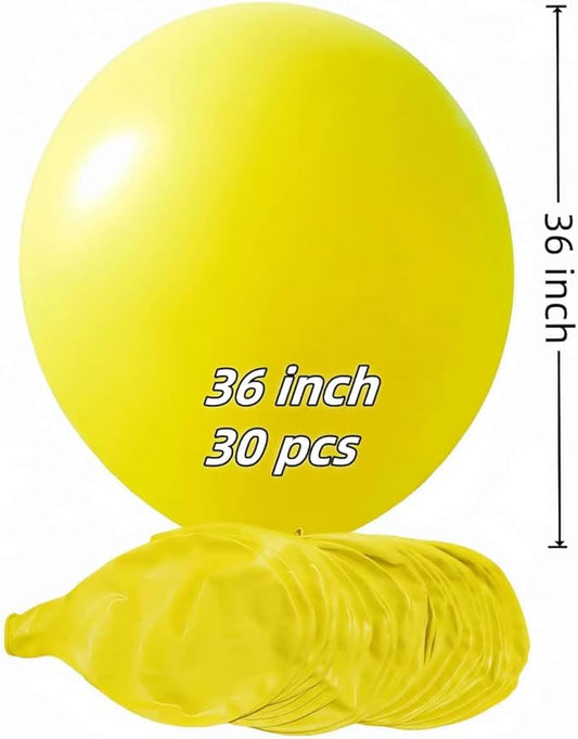 30 Pack Yellow Balloons 36 inch Yellow Latex Large Balloons for Party Decorations and Events