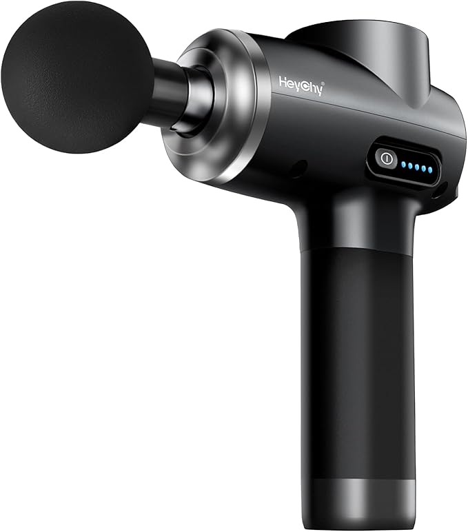 Professional Muscle Massage Gun Deep Tissue, Portable Handheld Massager with 5 Speeds and 5 Heads, Percussion Back Body Masajeador 12mm Amptitude for Athletes, Runner, Christmas Birthday Gifts