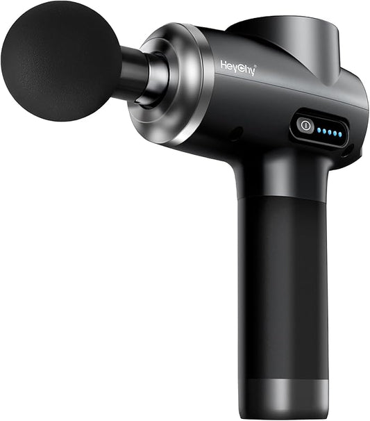 Professional Muscle Massage Gun Deep Tissue, Portable Handheld Massager with 5 Speeds and 5 Heads, Percussion Back Body Masajeador 12mm Amptitude for Athletes, Runner, Christmas Birthday Gifts