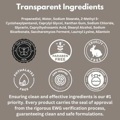 HygieneLab Fragrance-Free & Unscented Deodorant for Men – EWG Verified, Aluminum-Free, Non-Toxic Odor Protection for Sensitive Skin (Fragrance Free)