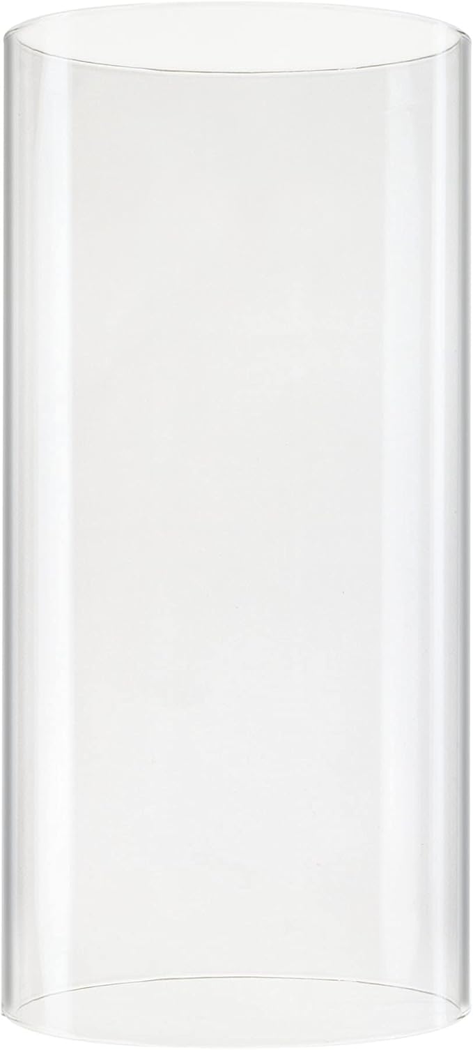 CYS EXCEL D-4.75" H-10 Glass Open Ended Hurricane Candleholder Bottomless Cylinder Sleeve Clear Chimney Shade Tube Cover, 1 Piece