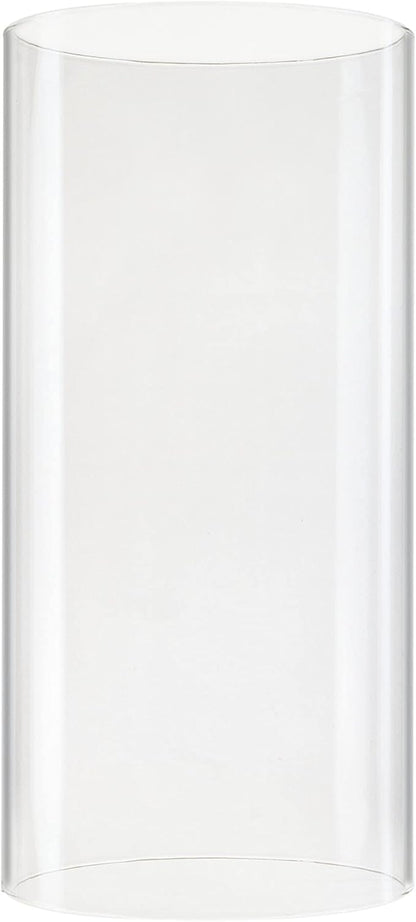 CYS EXCEL D-4.75" H-10 Glass Open Ended Hurricane Candleholder Bottomless Cylinder Sleeve Clear Chimney Shade Tube Cover, 1 Piece