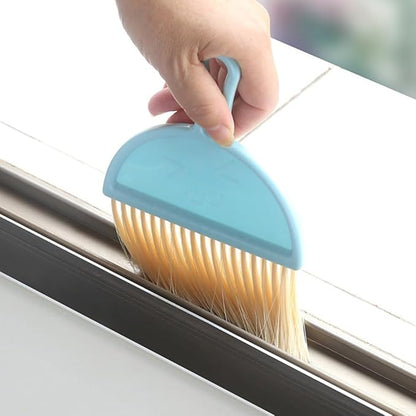 Sleek Mini Broom Set with Dustpan Great for Removing Dirt from Keyboards, Pet Areas, and More (blue)