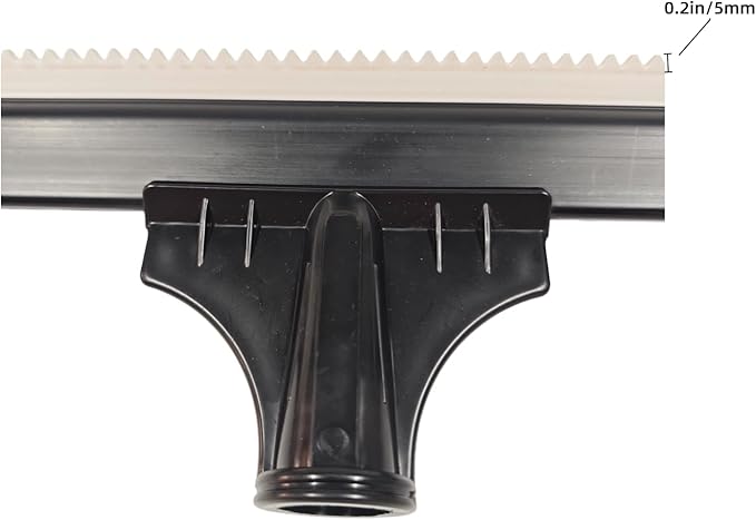 24in Epoxy Squeegee, Teeth Notched Squeegee for Self Leveling Cement Urethane Epoxy Floor Wall Spreader, Lightweight Professional Epoxy Tool for Garage Floors Driveways Walls, Black