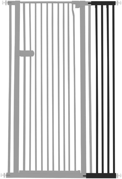 Lumizone Extra Tall Cat Gate Extension Kit 61.02" High Pressure Mounted 2025 New 8.27" Extra Wide 1.37" Gap No Drilling Tall Pet Gate for Dogs (Black, 61.02" H x 8.27" W, Extension)