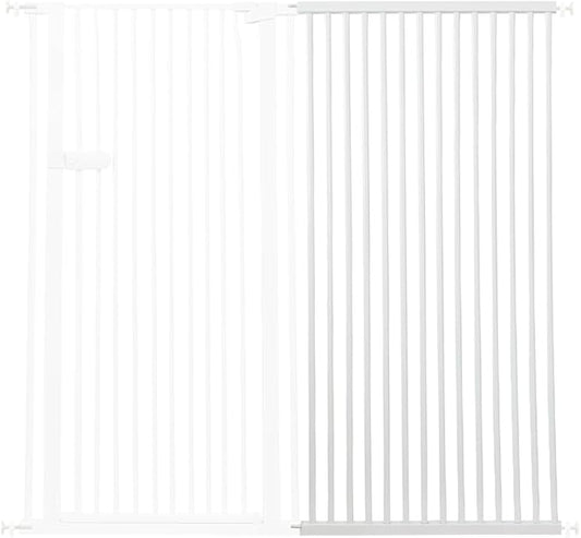 Lumizone Extra Tall Cat Gate Extension Kit 61.02" High Pressure Mounted 2025 New 29.52" Extra Wide 1.37" Gap No Drilling Tall Pet Gate for Dogs (White, 61.02" H x 29.52" W, Extension)