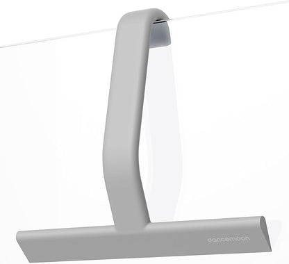 JustHang Shower Squeegee for Glass Doors, All-One-Piece Silicone with Built-in Hook Design for Easy Hanging and Cleaning, 10 Inch Gray