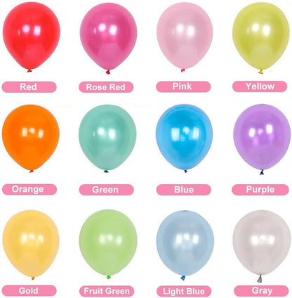 600 Pcs Balloons Assorted Color, Rainbow Birthday Strong Latex Balloon Bulk Pack for or Birthday Wedding Anniversary Party Decorations