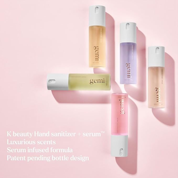 Hand Sanitizer + Serum™ | Solenne | Hydrating K-Beauty Formula with Centella, Vitamin B5 & Green Tea | Kills 99.9% of Germs | Fresh Scent with Lavender, Geranium & White Musk | 650 Sprays