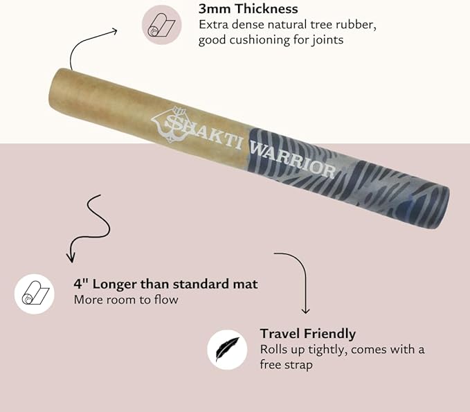 Suede yoga mat - Premium Printed Natural Eco-friendly Non-Slip Mat Great for Hot Yoga, Pilates, Workouts (72 inch x 24 inch x 3mm thick)