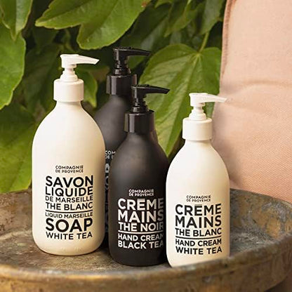 Compagnie de Provence Savon de Marseille Extra Pure Liquid Soap - White Tea - 16.7 Fl Oz Glass Pump Bottle