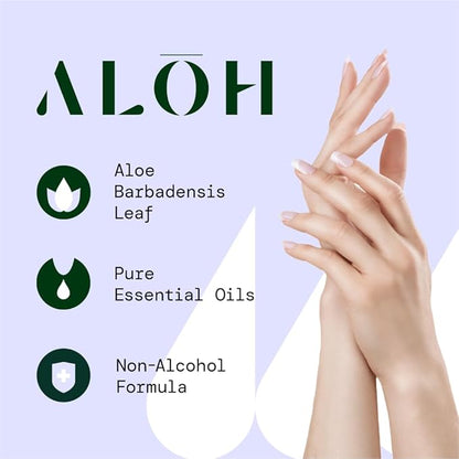 ALŌH Sweet Orange Bergamot + Aloe Sanitizing Hand Wipes - Clean Hands, Clear Mind - On The Go Hand Sanitizing Wipes for Kids and Adults - Travel Size 3 Pack 20ct Wipes (60 wipes)