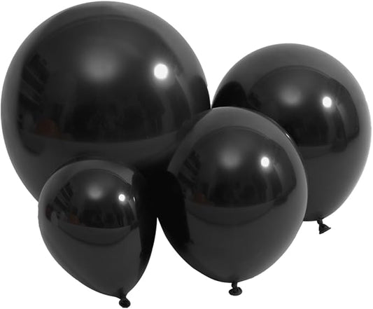 Black Balloon 100 pcs Black Latex Balloons Different Sizes 18 12 10 5 Inch Party Balloon Kit for Balloon Garland Balloon Arch as Birthday Party Decorations Valentine's Day Balloons