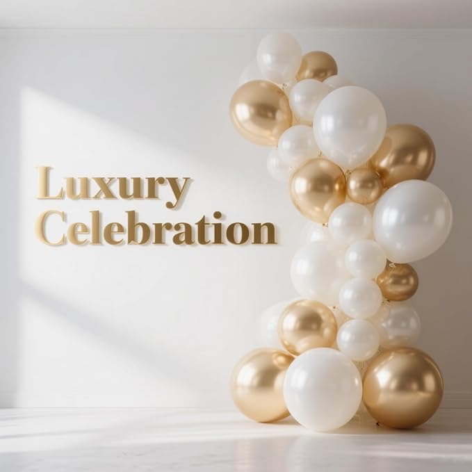 Pearl White Balloons 100 Pack, 12 Inch Latex Helium Pearl White Balloons Garland for Elegant Birthday Wedding Baby Shower Graduation Arch Party Decorations