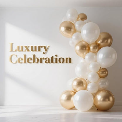 Pearl White Balloons 100 Pack, 12 Inch Latex Helium Pearl White Balloons Garland for Elegant Birthday Wedding Baby Shower Graduation Arch Party Decorations