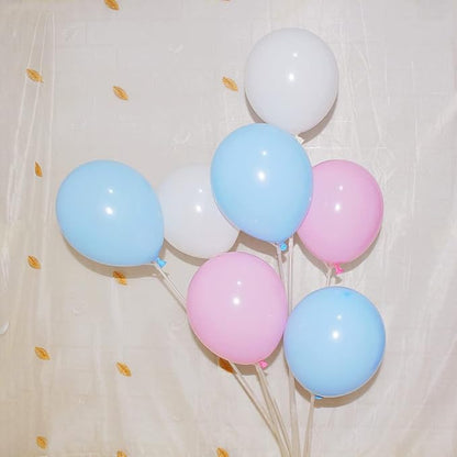 300 Pcs Pink Blue and White 5 Inch Balloons Macaron Pastel Pink and Blue White Latex Small Balloon for Baby Shower Birthday Bridal Shower Wedding Anniversary Gender Reveal Party Decorations